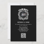Gothic Ruins Roses All In One QR Code Wedding Kaart (Achterkant)