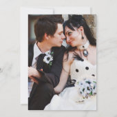 Gothic Ruins Roses Floral Monogram Photo Wedding Kaart (Achterkant)