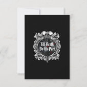 Gothic Ruins Roses Floral Monogram Wedding RSVP Kaartje (Achterkant)