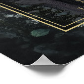 Gothic Ruins Wedding Black And Gold Welcome Sign Poster (Hoek)