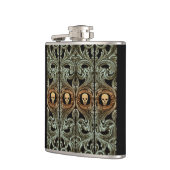 Gothic Sage Green Ornaming with Skull Heupfles (Links)