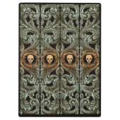 Gothic Sage Green Ornaming with Skull Klembord (Achterkant)