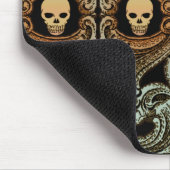 Gothic Sage Green Ornaming with Skull Muismat (Hoek)