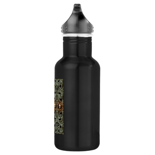 Gothic Sage Green Ornaming with Skull Waterfles (Rechts)