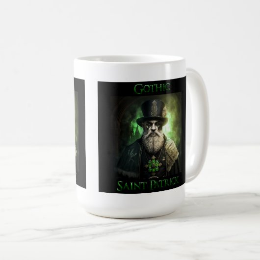 Gothic Saint Patrick Classic Mok, 15 oz Koffiemok (Voorkant rechts)