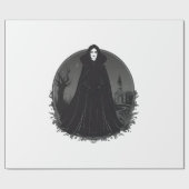 Gothic Salem Witch bij middernacht Cadeaupapier (Vlak)