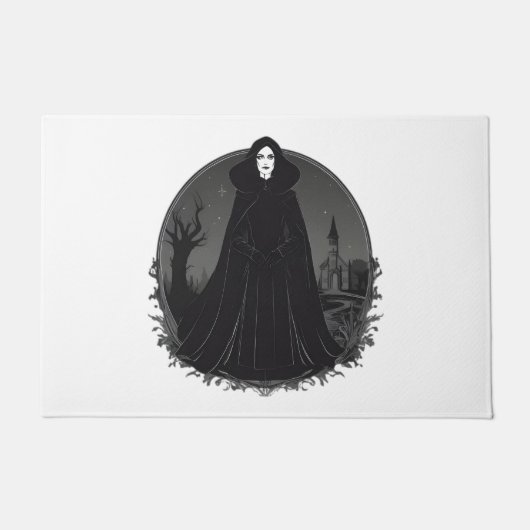 Gothic Salem Witch bij middernacht Deurmat (Voorkant)