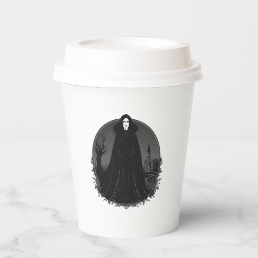 Gothic Salem Witch bij middernacht Papieren Bekers (Voorkant)