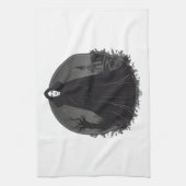 Gothic Salem Witch bij middernacht Theedoek (Verticaal)