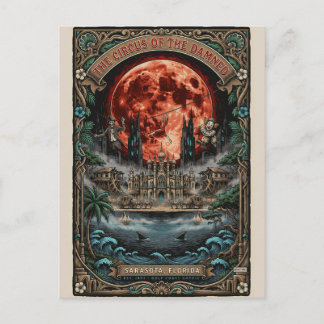 Gothic Sarasota, FL Kunst | Vintage Horror Reizen Briefkaart