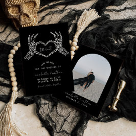 Gothic Save the Date, Black Save the Date Wedding Kaart