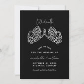 Gothic Save the Date, Black Save the Date Wedding Kaart (Voorkant)