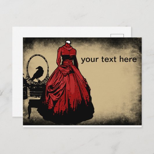 Gothic Save the Date Briefkaart (Voorkant / Achterkant)