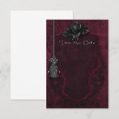 Gothic Save the Date Card (Voorkant / Achterkant)