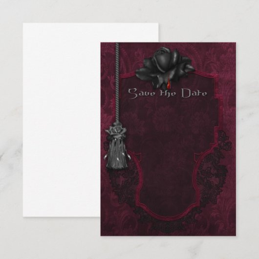 Gothic Save the Date Card (Voorkant / Achterkant)