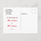 Gothic Save the Date Heart Roos Dark Romance Aankondigingskaart (Achterkant)