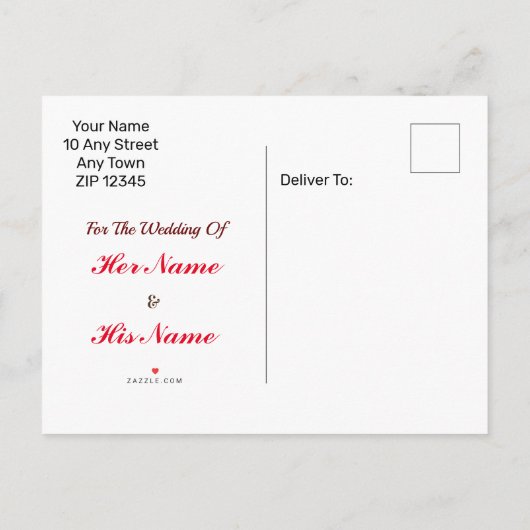 Gothic Save the Date Heart Roos Dark Romance Aankondigingskaart (Achterkant)