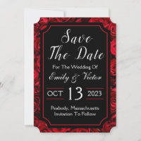 Gothic Save the Date Invitation Card