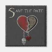 Gothic Save the Date - Square Magnet (Voorkant)