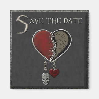 Gothic Save the Date - Square Magnet