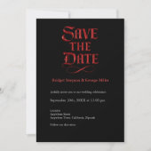 Gothic Save the Date - Till Death Do Us Part beroe Kaart (Voorkant)