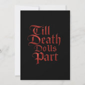 Gothic Save the Date - Till Death Do Us Part beroe Kaart (Achterkant)