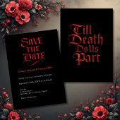 Gothic Save the Date - Till Death Do Us Part beroe Kaart