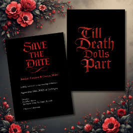 Gothic Save the Date - Till Death Do Us Part beroe Kaart