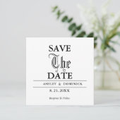 Gothic Save The Date Wedding Aankondiging Kaart (Staand voorkant)