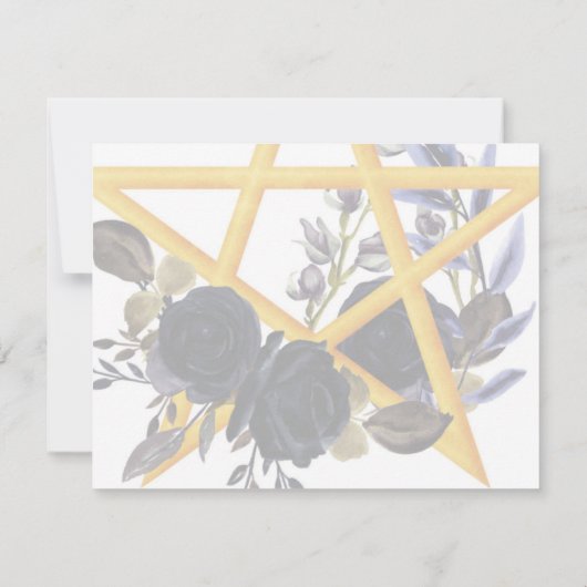 Gothic Save the Date | Wiccan Floral Handfasting (Achterkant)