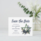 Gothic Save the Date | Wiccan Floral Handfasting (Staand voorkant)