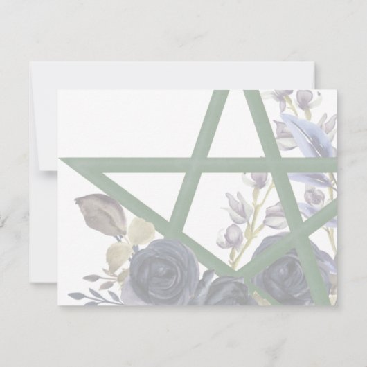 Gothic Save the Date | Wiccan Floral Handfasting (Achterkant)