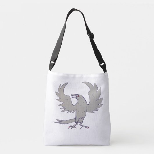 Gothic Scary Crow Crossbody Tas (Achterkant)