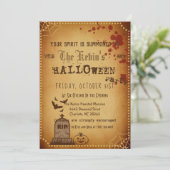  Gothic Scary Graveyard Bloody Halloween Kaart (Staand voorkant)