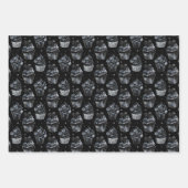 Gothic Schattige Haunted Cupcakes met harten Inpakpapier Vel (Voorkant 2)