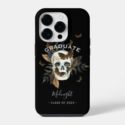 Gothic Schedel Afstuderen iPhone Hoesje (Achterkant)