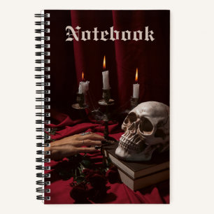 Gothic schedel altaar spooky horror halloween notitieboek