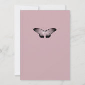 Gothic schedel bloemenbruids douche uitnodiging (Achterkant)