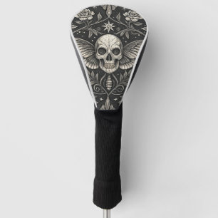 Gothic Schedel Bloemmotief Hemels Patroon (1) Golfheadcover