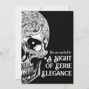 Gothic Schedel Cocktail & Costume Feest Uitnodigin Kaart