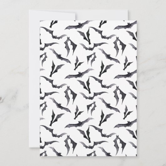 Gothic schedel eten, Drink, wees eng Halloween fee Kaart (Achterkant)