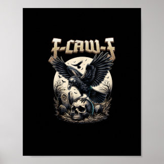 Gothic Schedel F Caw F Kraai Humor Grafisch Poster