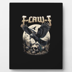 Gothic Schedel F-Caw-F Kraai Volwassenen Humor Gra Fotoplaat