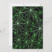 Gothic Schedel Groen Spinnebaad Halloween Feest Kaart (Achterkant)