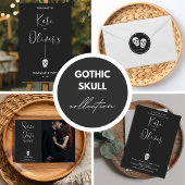 Gothic Schedel Huwelijkssticker Ronde Sticker