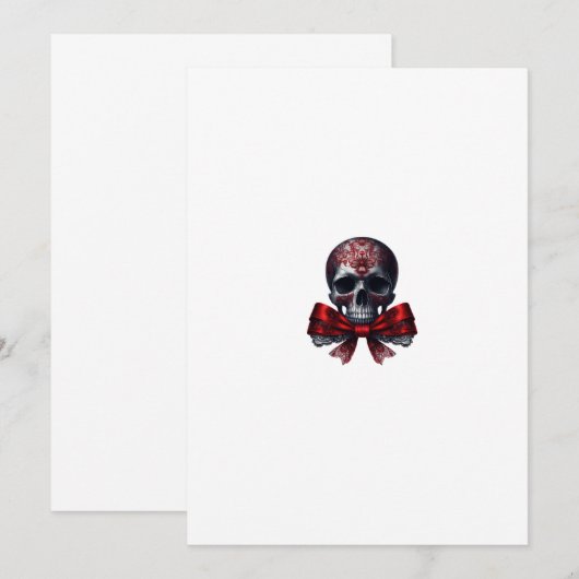 gothic schedel kaart (Voorkant / Achterkant)