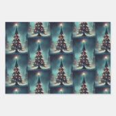 Gothic schedel kerst inpakpapier vel (Voorkant)