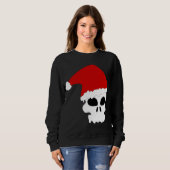 gothic schedel kerst vrouwen sweatshirt (Voorkant volledig)