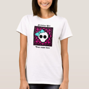 Gothic schedel lief meisje van 16 jaar t-shirt