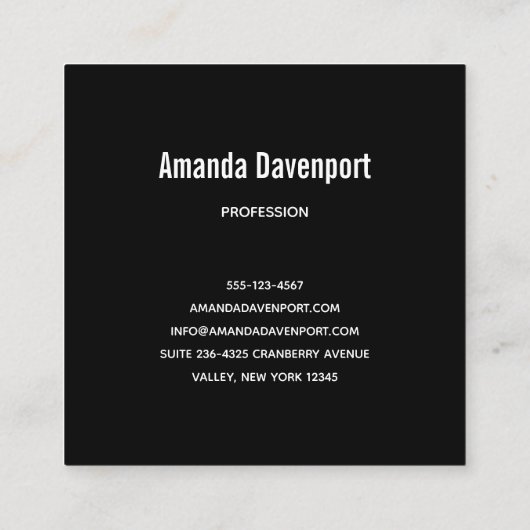 Gothic schedel met rode bloemen en gouden bladeren vierkante visitekaartje (Achterkant)